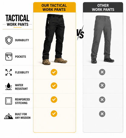 Men's Solid Color Tactical Work Pants