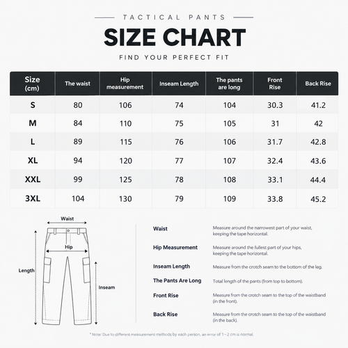 Men's Solid Color Tactical Work Pants